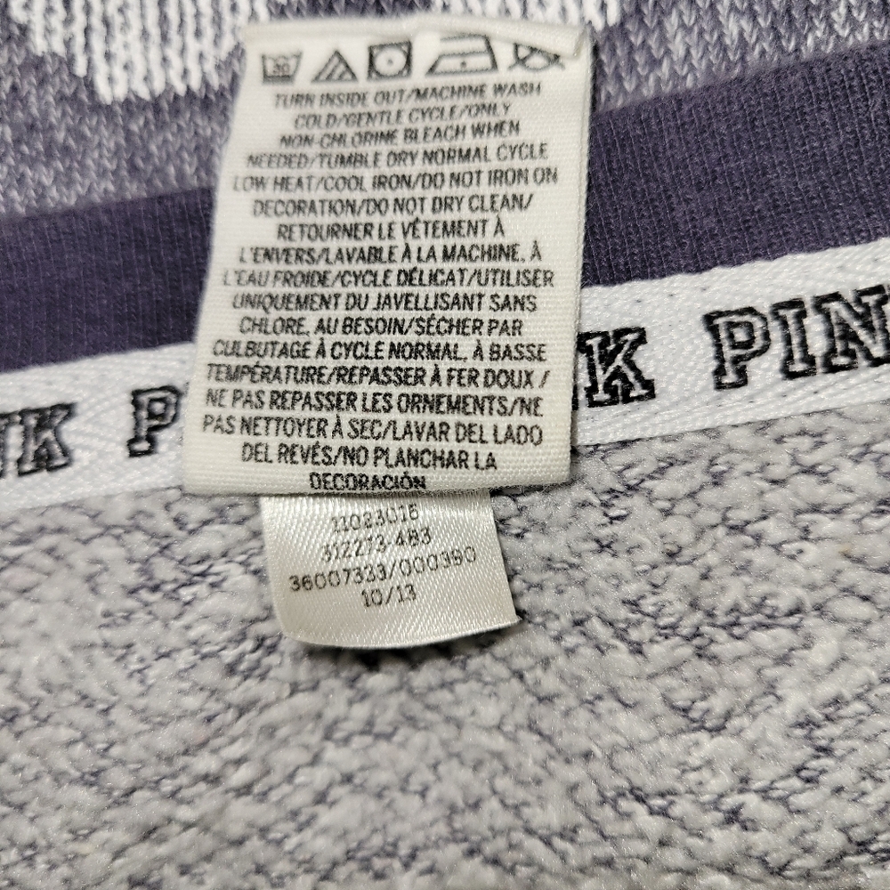 Victoria's Secret Pink Oversized Snowflake Sweater/Tunic Gray White Size Large - Picture 14 of 14
